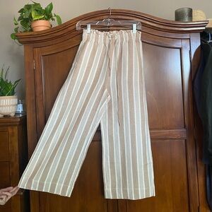 Madewell wide leg striped pants size xs